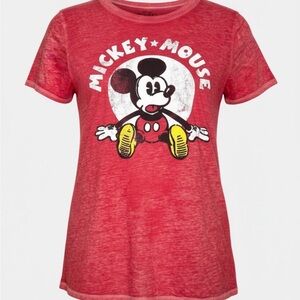 Disney Mickey Mouse Graphic T shirt 
Tee Shirt Red Juniors/Womens Size XXL